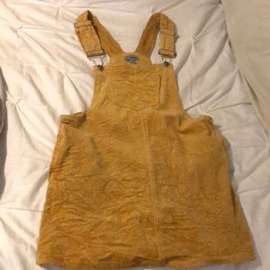 Yellow overall dress